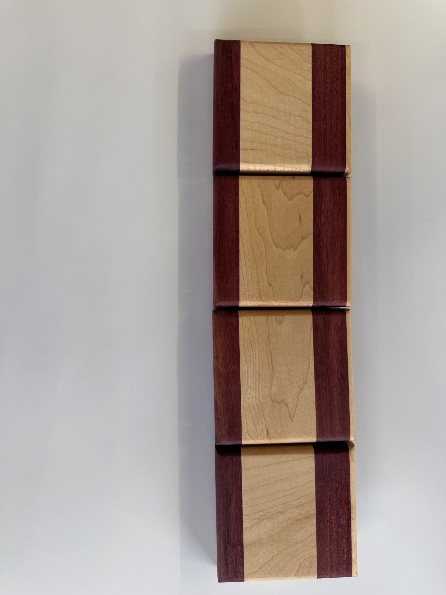 Purple heart and Maple coaster set