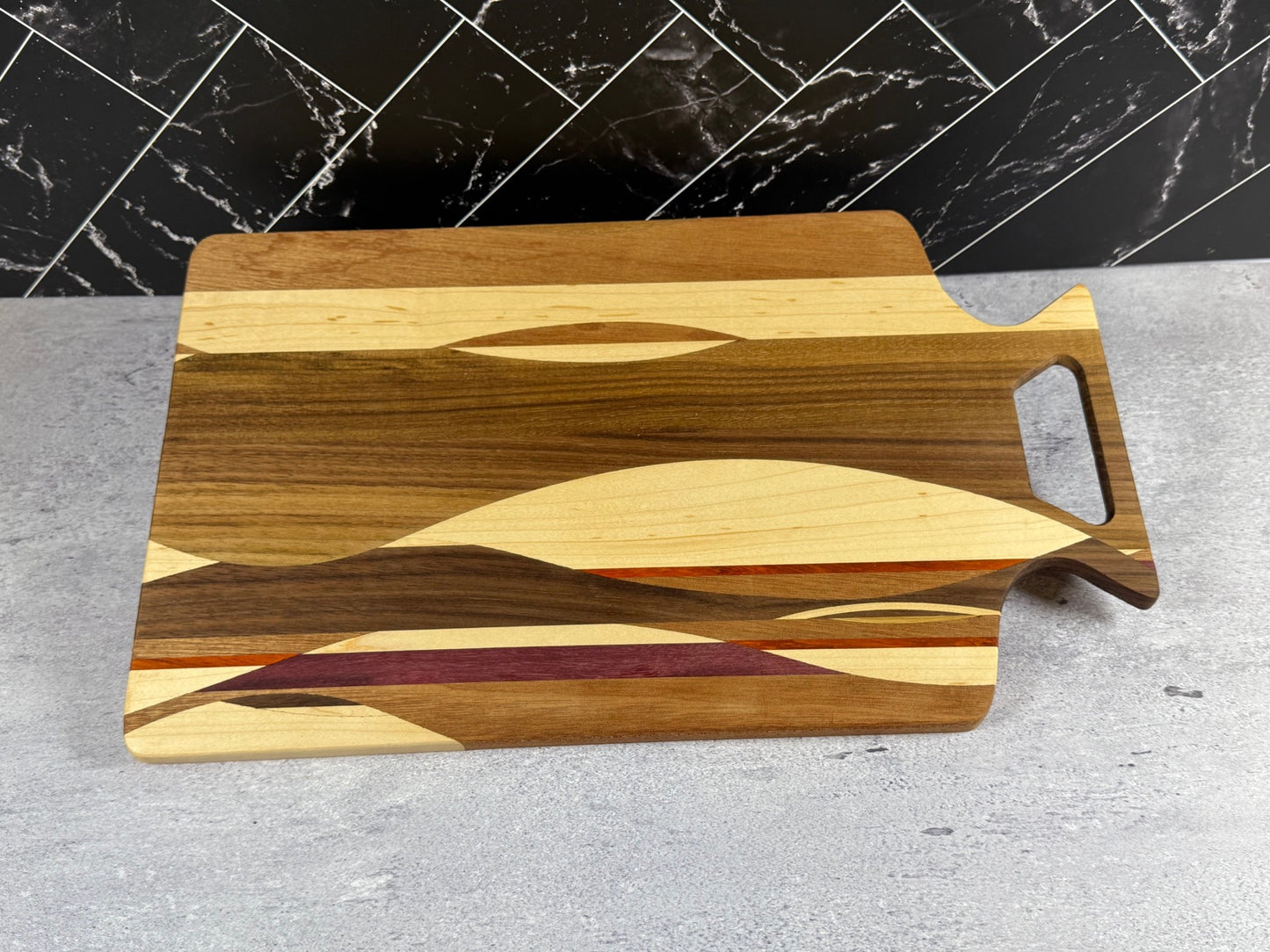 Charcuterie board: woven wood